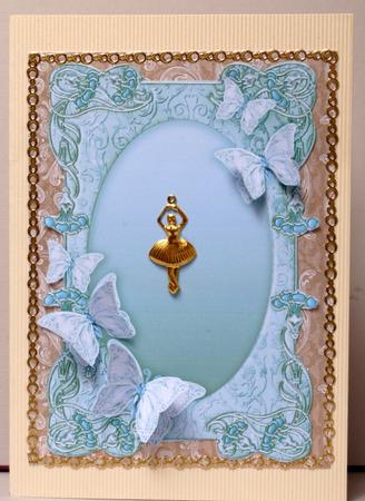 Blue and Green Butterflies Card Fronts by Kristina Norbat