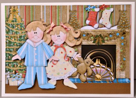 Santas Been Card Front with Decoupage by Kristina Norbat