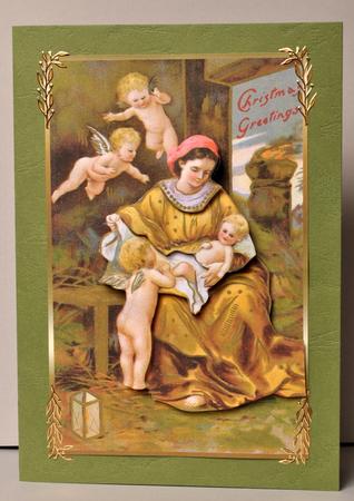 Mary & Baby Jesus Vintage Christmas Topper by Kristina Norbat