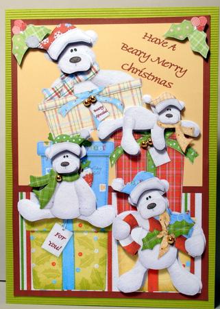 Have a Beary Merry Christmas Decoupage Card by Kristina Norbat