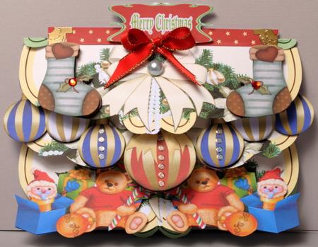 Fold and Flip Card Christmas So Easy by Kristina Norbat