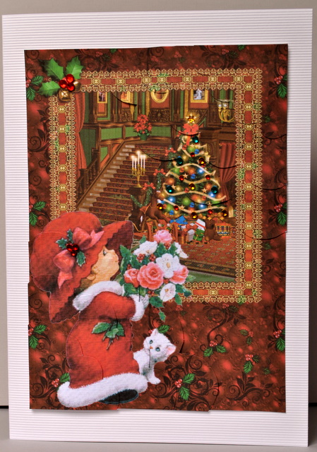 Sweet Christmas Scene with Wavey Duo Corner Stacker by Kristina Norbat
