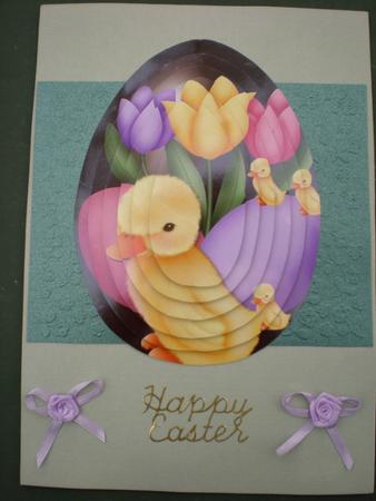 Tulips & Duck Easter Egg by Kristine Rogers