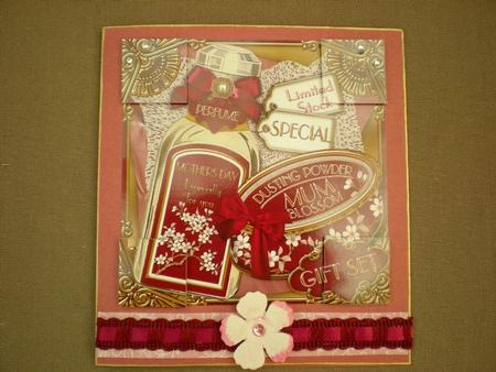 Mothers Day Blossom Perfume Gift Set 8in Topper Sheet by Kristine Rogers