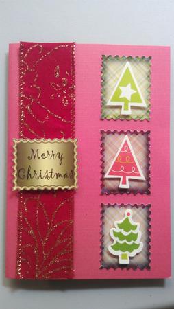 Stamp Shaped Christmas Greetings Set by Kristine Rogers
