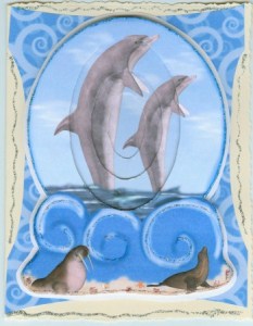 Two Dolphin Globe by Kristin Guyer