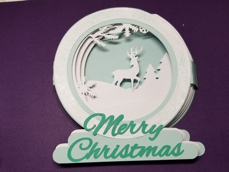 MyFav 3D  Deer Snow Globe Machine Cutting File by Kyera Lea