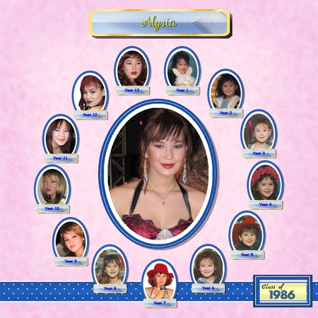 Photo Scrapbooking Quick Page (Years 1 - 13) in Pink by Kyera Lea