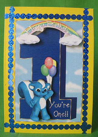 Boy First Birthday Card by Kylie Caldwell
