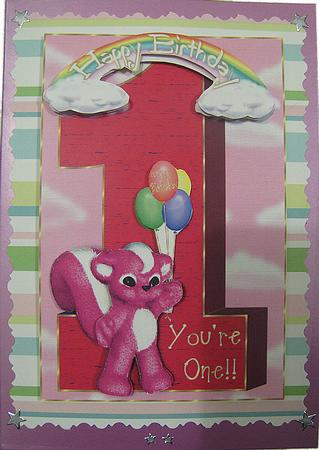 Girl First Birthday Card by Kylie Caldwell