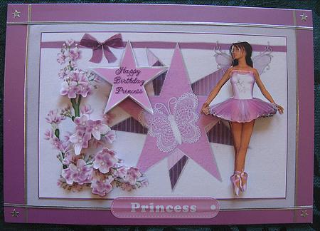 Pink Ballerina Birthday Card by Kylie Caldwell