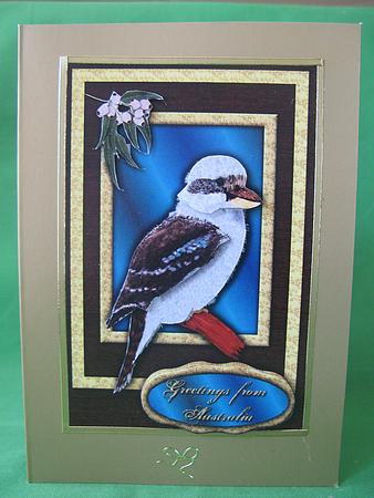 Australian Kookaburra Birthday or Greeting Card by Kylie Caldwell