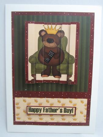 King of the Remote Control Side Stacker Card Front by Kylie Caldwell