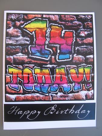 Graffiti 14 Today! Scallop Corner Side Stacker Topper by Kylie Caldwell
