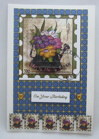 Flowers in Jug Stamp by Kylie Caldwell