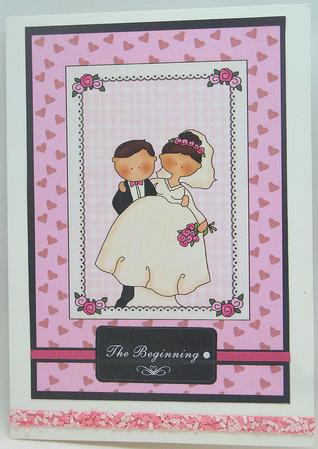 Mr and Mrs Wedding A4 Card Front by Kylie Caldwell