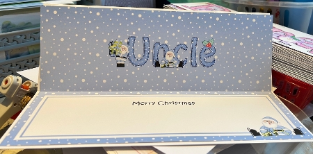 Large DL Merry Christmas UNCLE insert with Santa by Kym Barry