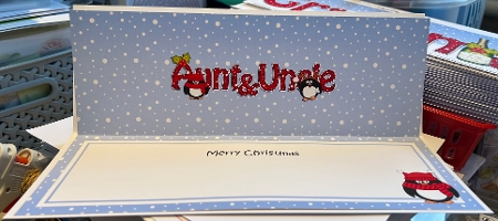 Large DL Merry Christmas AUNT & UNCLE insert by Kym Barry