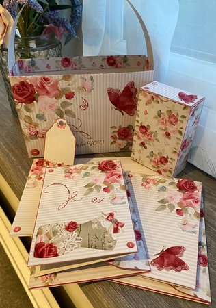  Roses & Butterflies Tailored For You Stationery Set by Kym Barry