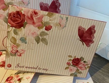  Roses & Butterflies Tailored For You Stationery Set by Kym Barry