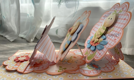 Triple Scallop Easel Card  by Kym Barry