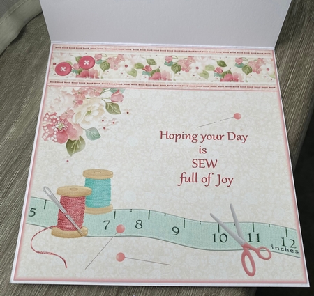  Stitched With Love Double Pocket Card by Kym Barry