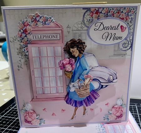 Lady & Floral Phone Box by Kym Barry