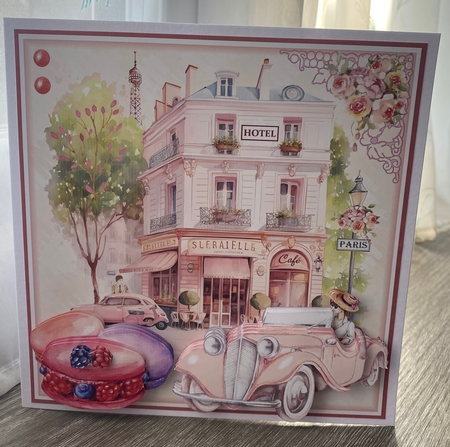 Parisian Hotel & Café Card Front with Inserts by Kym Barry