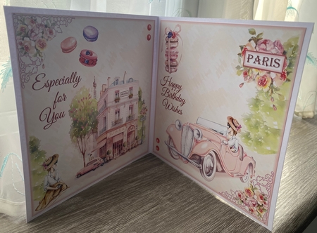 Parisian Hotel & Café Card Front with Inserts by Kym Barry
