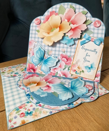Blooms & Butterflies Easel Card by Kym Barry