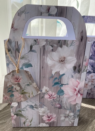 Wooden floral gift bag bumper kit 2 by Kym Barry