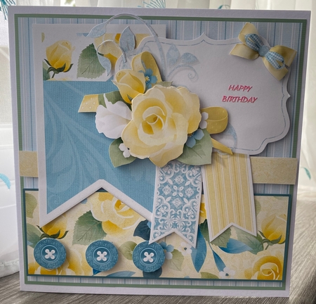 Warm Thoughts 7.5 Inch Layered Card Front and Insert by Kym Barry