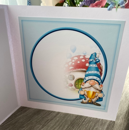 Trophy Gnome 7x7 Quick Card by Kym Barry