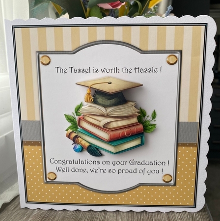 #3 Graduation celebration topper for 6x6 card  by Kym Barry