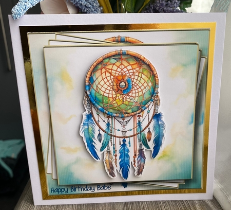 Watercolour Dreamcatcher 1 by Kym Barry