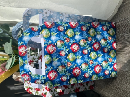 Christmas baubles gift bag 12 by Kym Barry