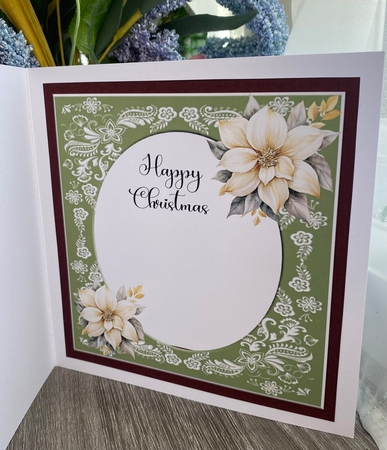 7x7 Winter Hot Cocoa with Poinsettias by Kym Barry
