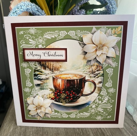 Winter Hot Chocolate Happy Christmas Insert by Kym Barry