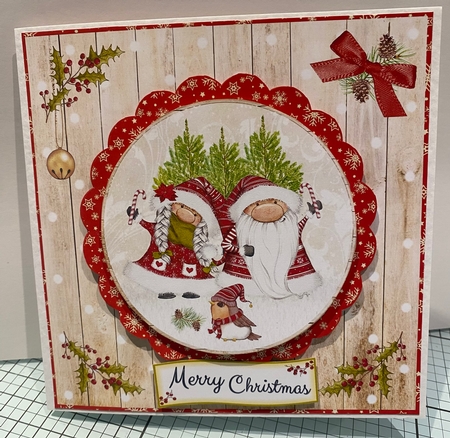 Santa Gnomes Topper Card by Kym Barry