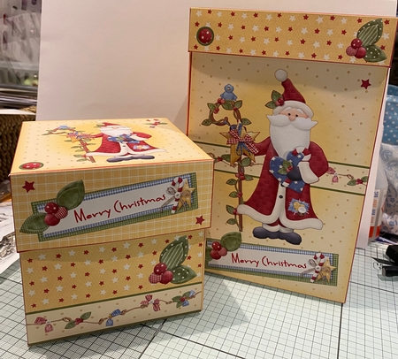 Merry Christmas Santa Boxes by Kym Barry