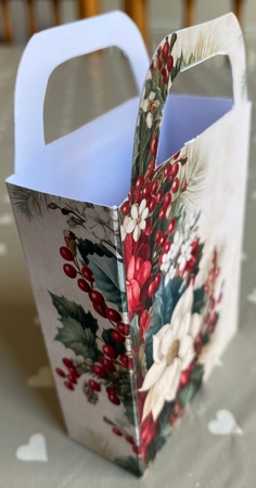 Vintage Christmas flowers gift bag 3 by Kym Barry