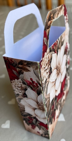 Vintage Christmas flowers gift bag 7 by Kym Barry