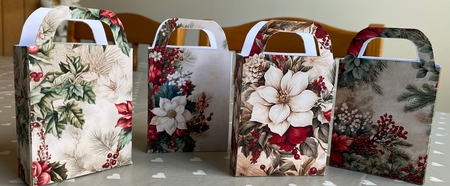 Vintage Christmas flowers gift bag 10 by Kym Barry