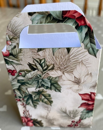 Vintage Christmas flowers gift bag 10 by Kym Barry