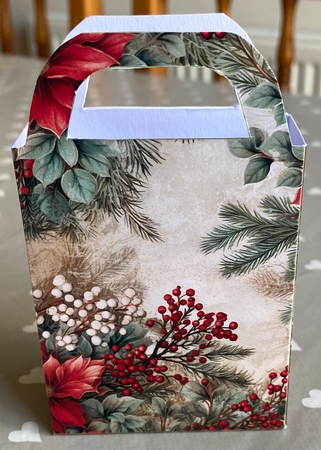 Vintage Christmas flowers gift bag 12 by Kym Barry