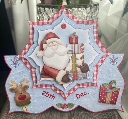Santa With Presents OTT Card by Kym Barry