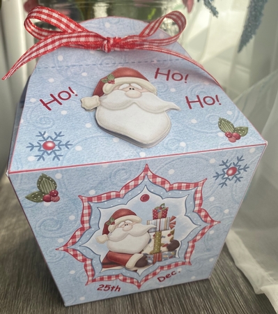 Santa With Presents Gift Boxes by Kym Barry