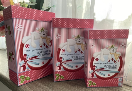 Beary Merry Christmas Gift Boxes  by Kym Barry