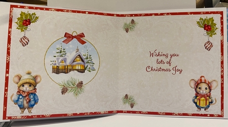 Christmas Mice Topper Card by Kym Barry