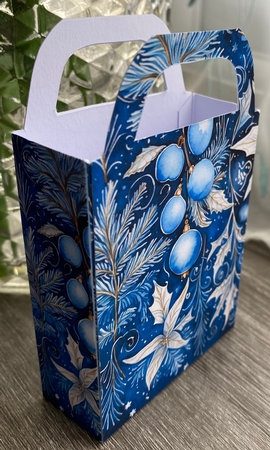 Blue Christmas themed gift bag 12 by Kym Barry